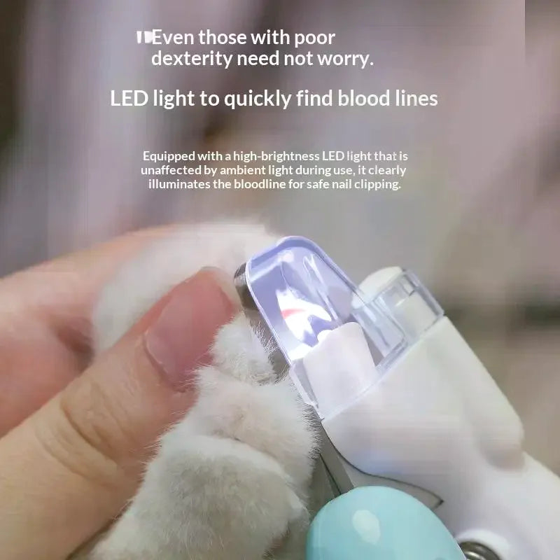 HELTC Pet Nail Clippers with LED Light for Cats & Dogs