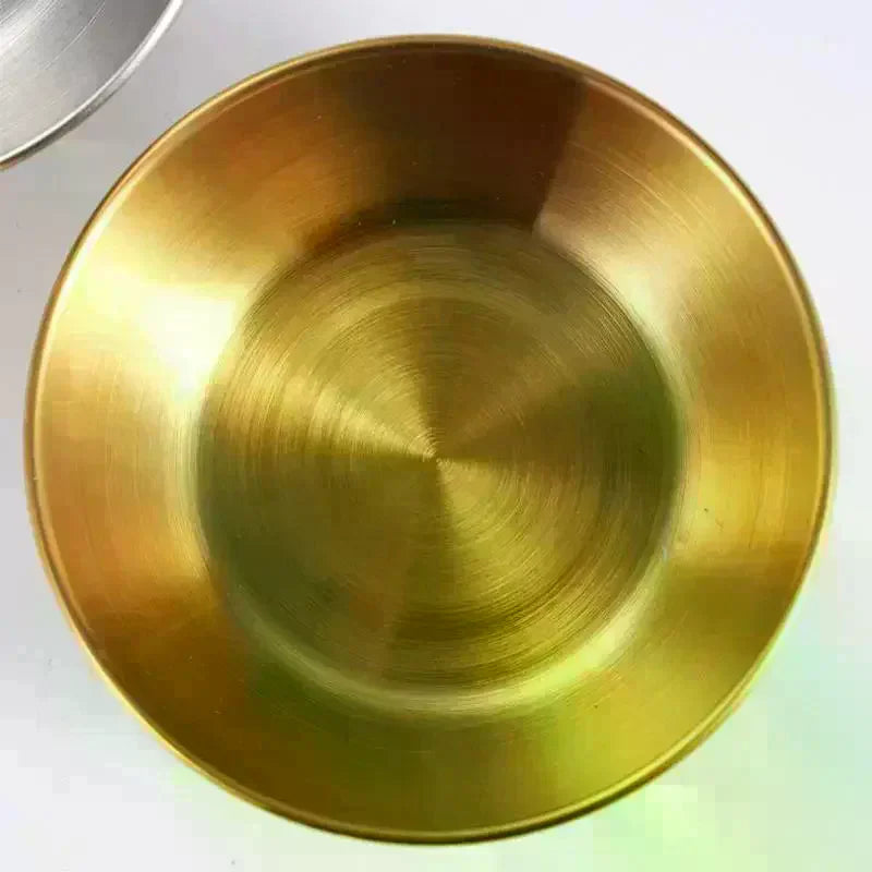 Stainless Steel Golden Sauce Dish | Condiment Serving Plate