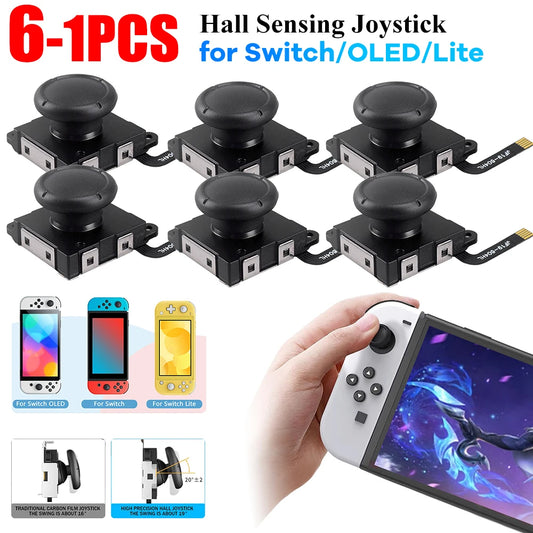 1-6PCS Hall Sensing Joystick for JoyCon Replacement No Drifting Electromagnetic Stick for Nintendo Swicth / Switch OLED/Lite Peaceful Pleasures Health and Wellness
