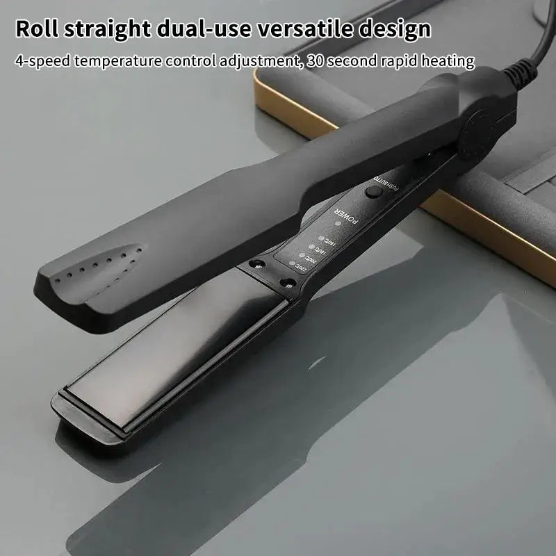 Hair Straightening Irons Dual Use Fast Warm-up Thermal Professional Ceramic Heating Plate For Straightening Curling Air Bangs Peaceful Pleasures Health and Wellness A1