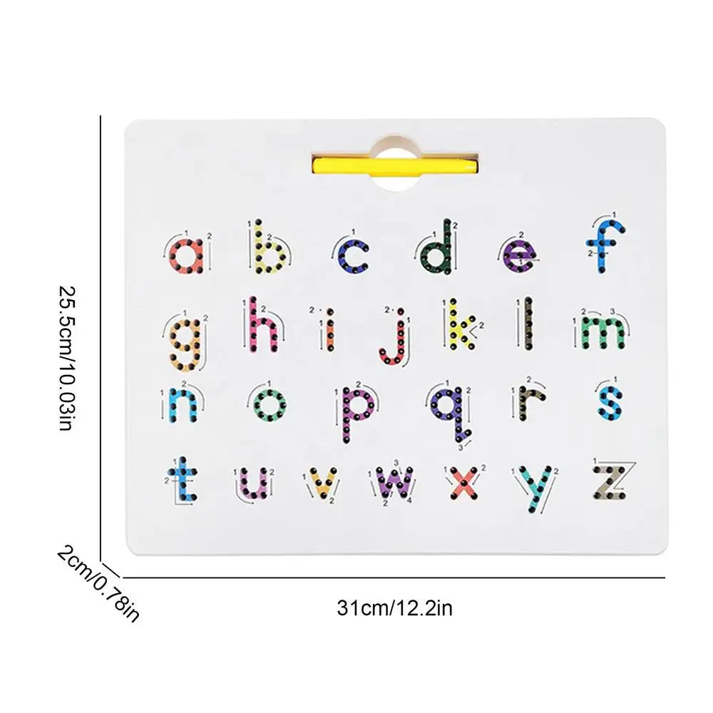 2-in-1 Kids Magnetic Alphabet Tracing Board | Educational Toy