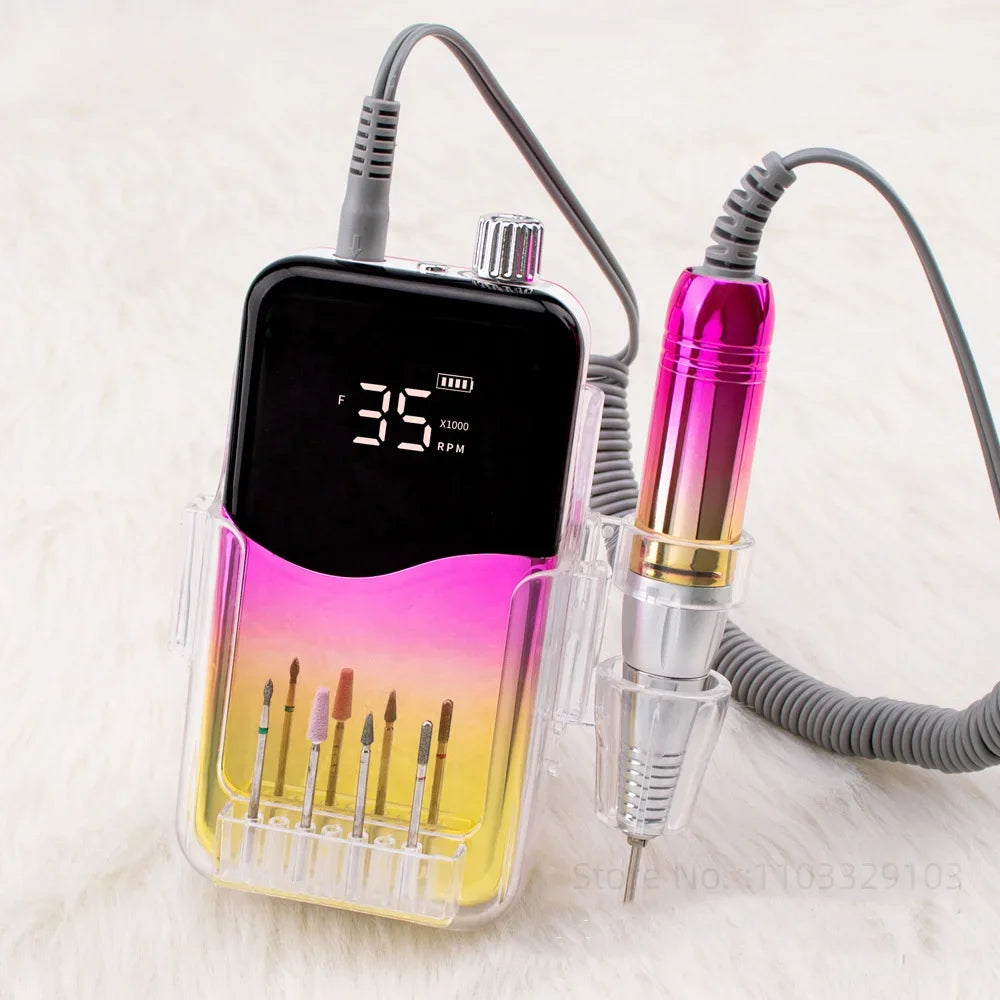35000 RPM Rechargeable Electric Nail Drill – Gel Manicure Tool