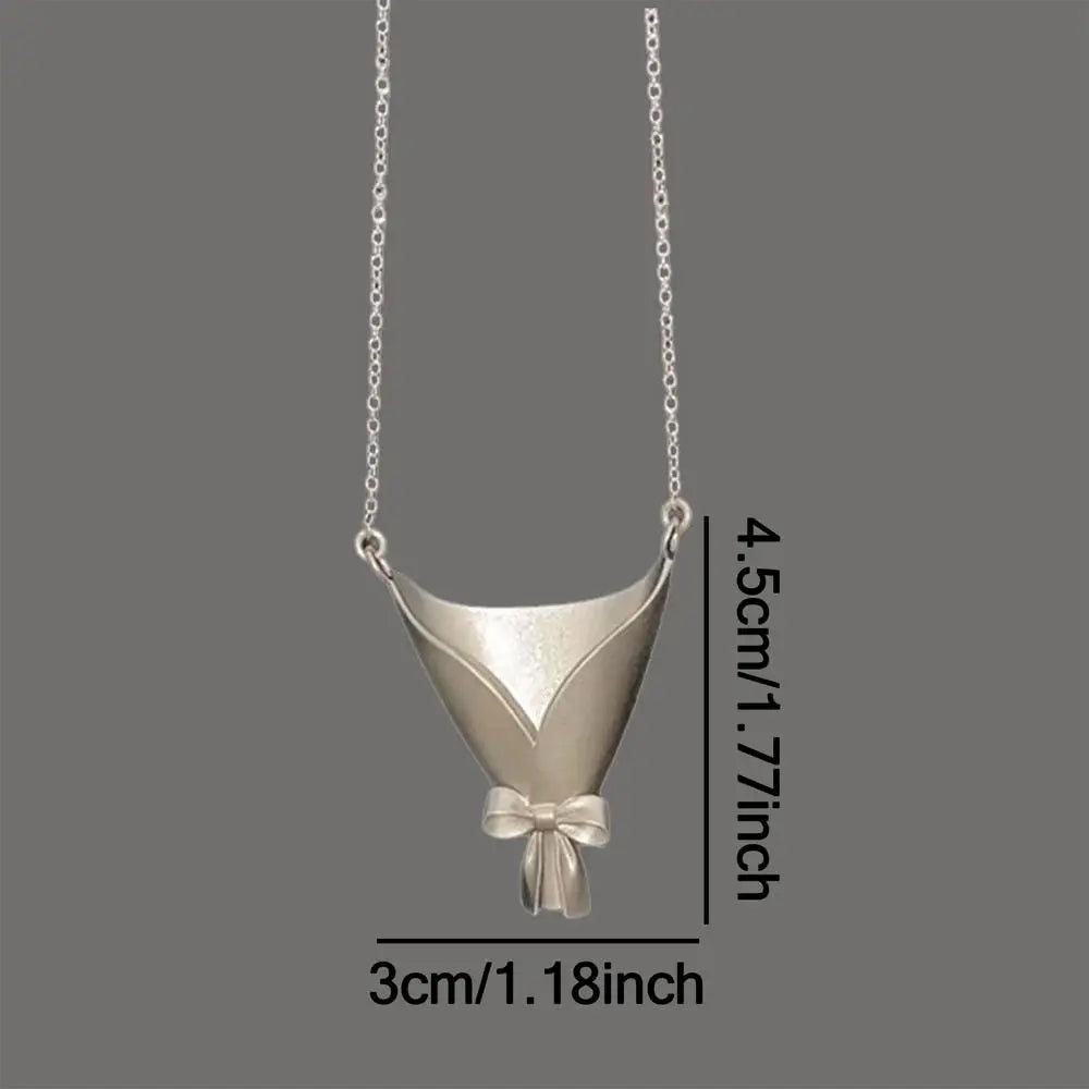 Wearable Flower Vase Pendant Necklace | Bouquet Clip Choker