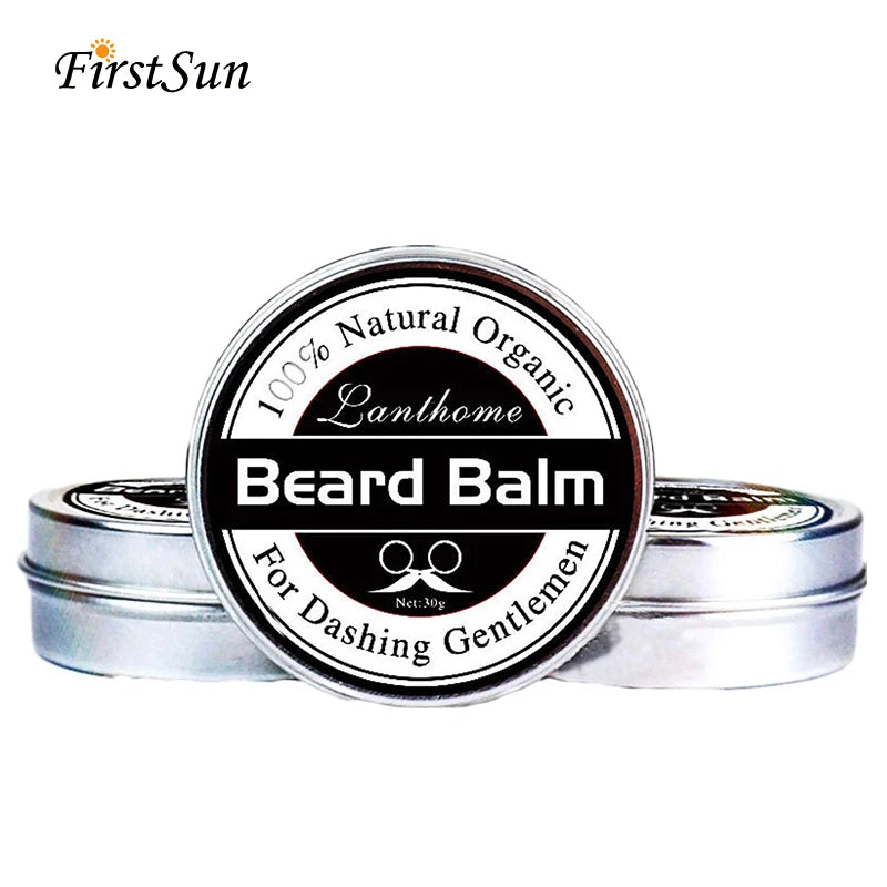 Natural Beard Balm Wax Beard Growth Oil for Men Moisturizing Smoothing Beard Styling Professional Care Cream Skin Care Peaceful Pleasures Health and Wellness