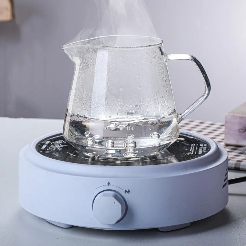 Pour Over Coffee Maker Set with Wooden Support Coffee Filter, Coffee Pot with Handle, Glass Coffee Dripper Peaceful Pleasures Health and Wellness