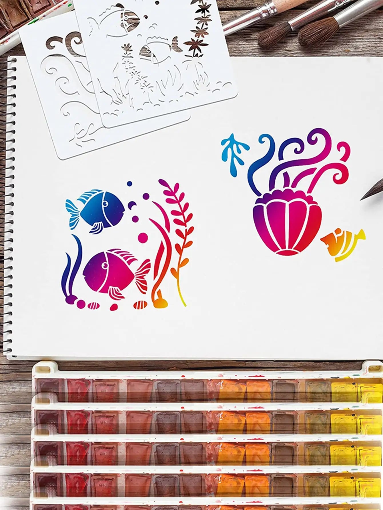20 Drawing Stencils Kids Plastic Painting Stencil Templates Crafts