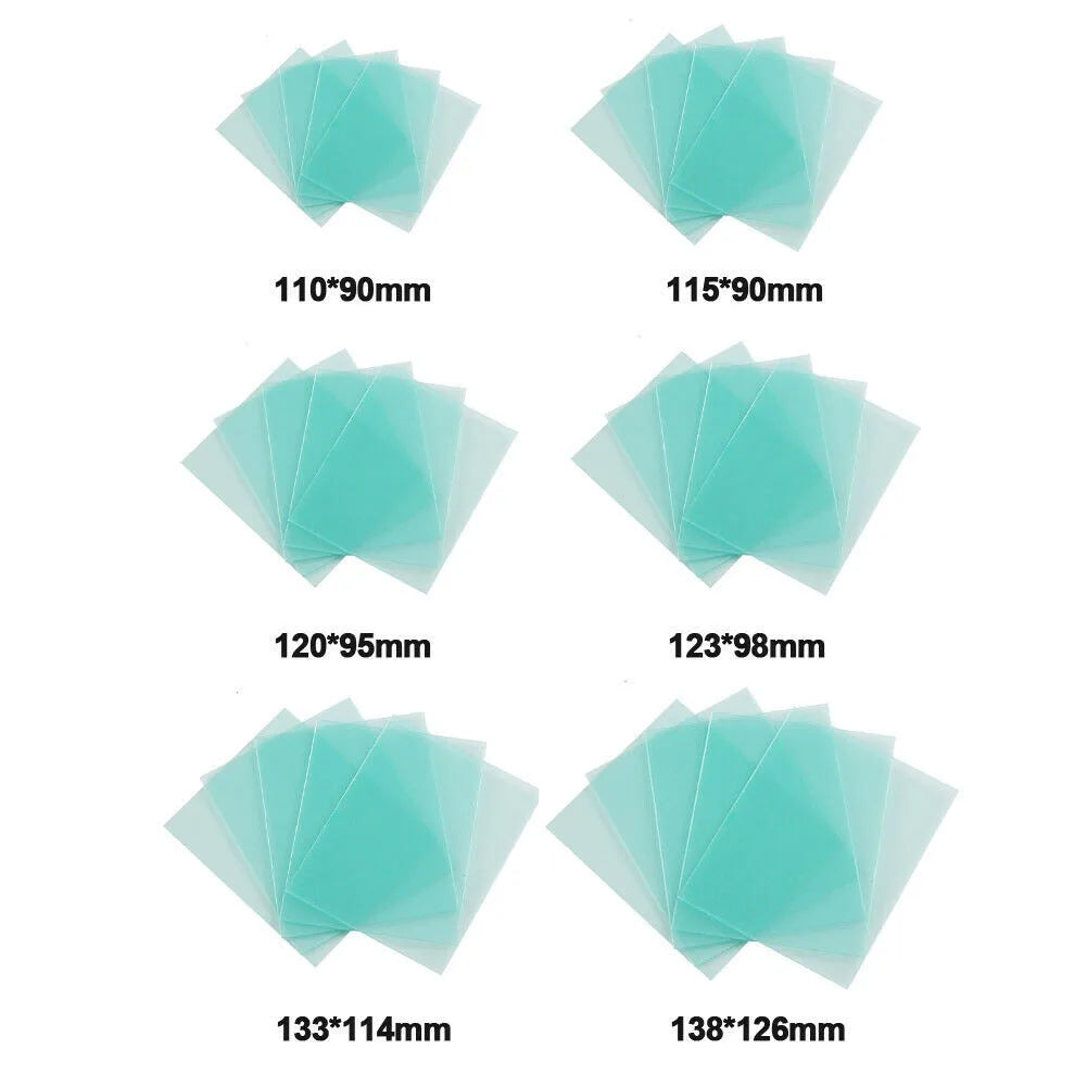 Welding Helmet Lens Cover Protector Plates – 10-Pack PC Shield