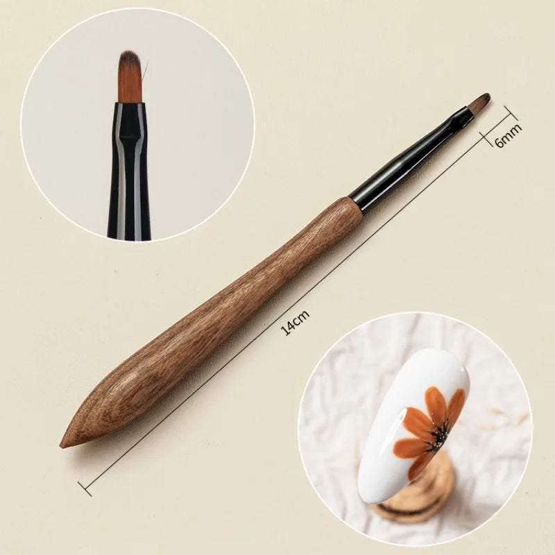 Sandalwood Nail Art Liner Brush – UV Gel Stripe & Detail Pen