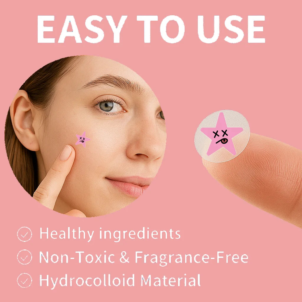 Invisible Waterproof Hydrocolloid Acne Patches – All Skin Types