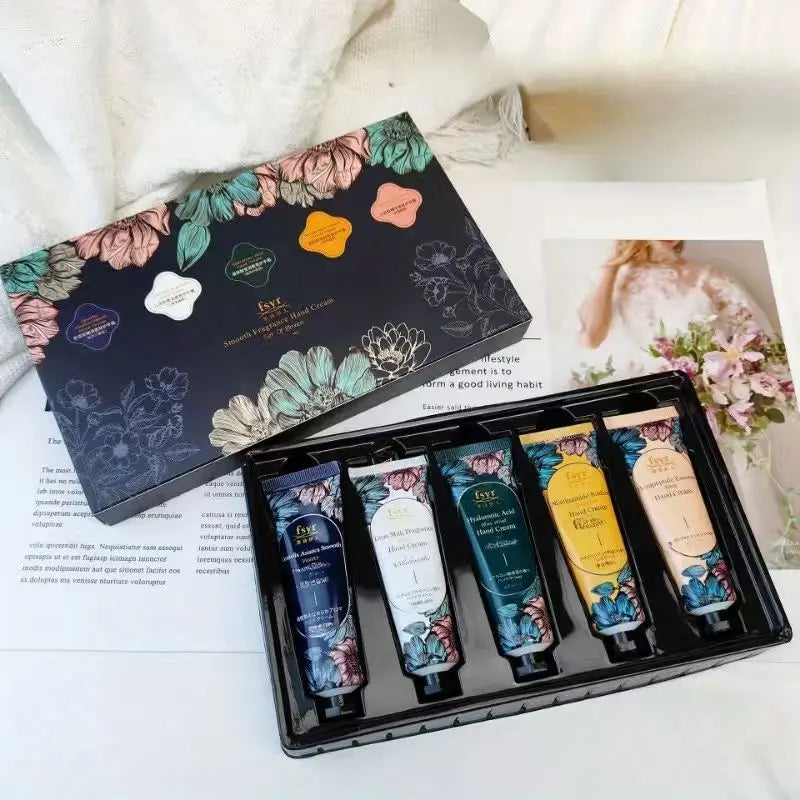 5-Piece Fragrant Hand Cream Gift Set – Moisturizing Skin Care