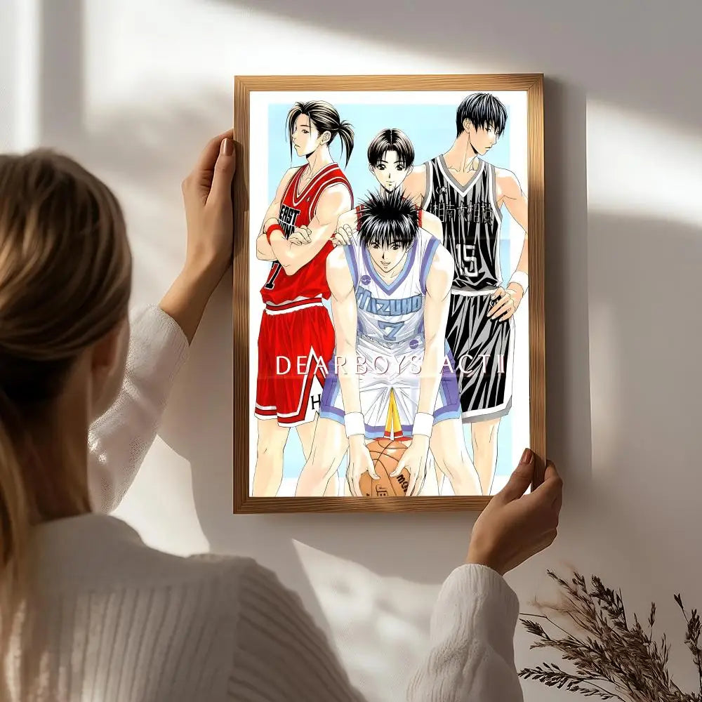 Anime D-Dear Boys HD Poster | Self-Adhesive Waterproof Wall Art Anime Wall Poster Peaceful Pleasures Health and Wellness White4 15X20cmNoframe