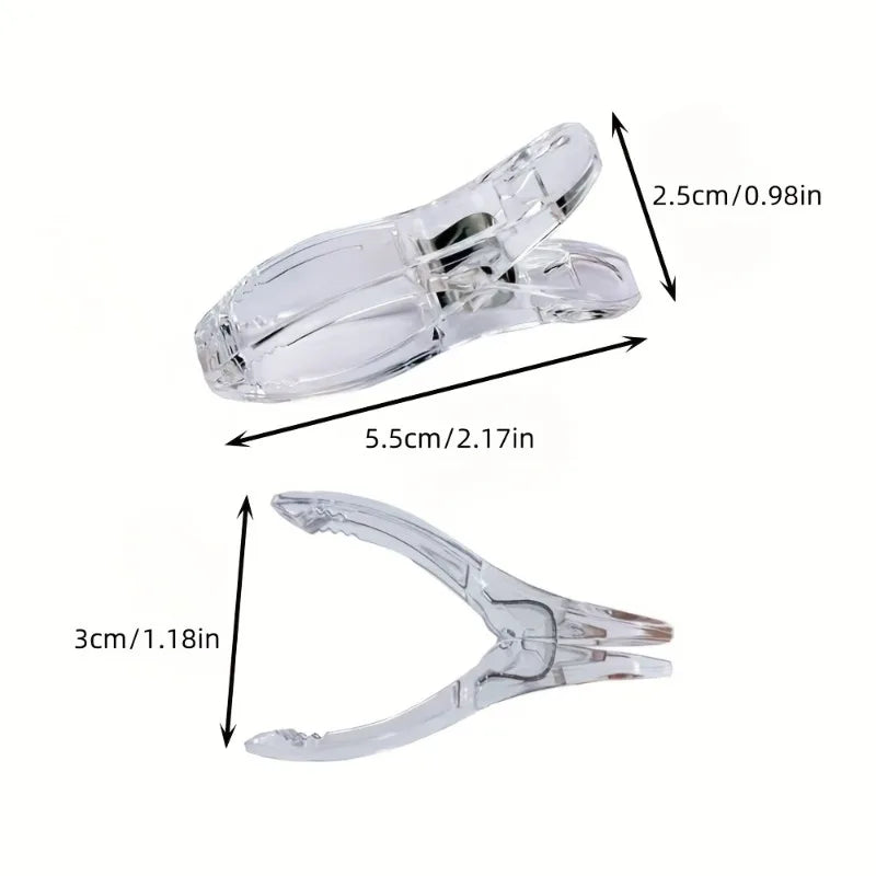 Sturdy Transparent Plastic Clips Securely Drying Clothes Suitable