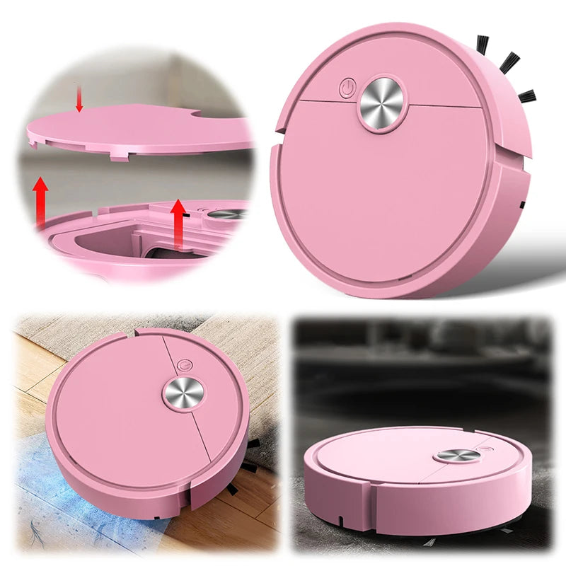 3 in 1 Robot Vacuum Rechargeable Sweeping Machine Strong Suction Compact Cleaning Machine for Pet Hair Stubborn Dirt Peaceful Pleasures Health and Wellness