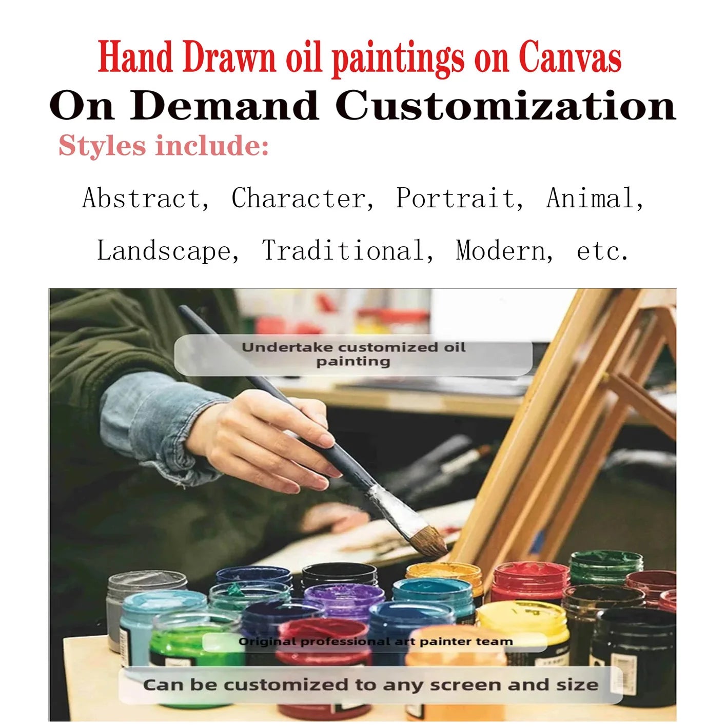 Customized Personalized Gifts High-End Hand-painted Oil Paintings, Abstract Murals, Aluminum Alloy Metal Frames,Modern Wall Art Peaceful Pleasures Health and Wellness
