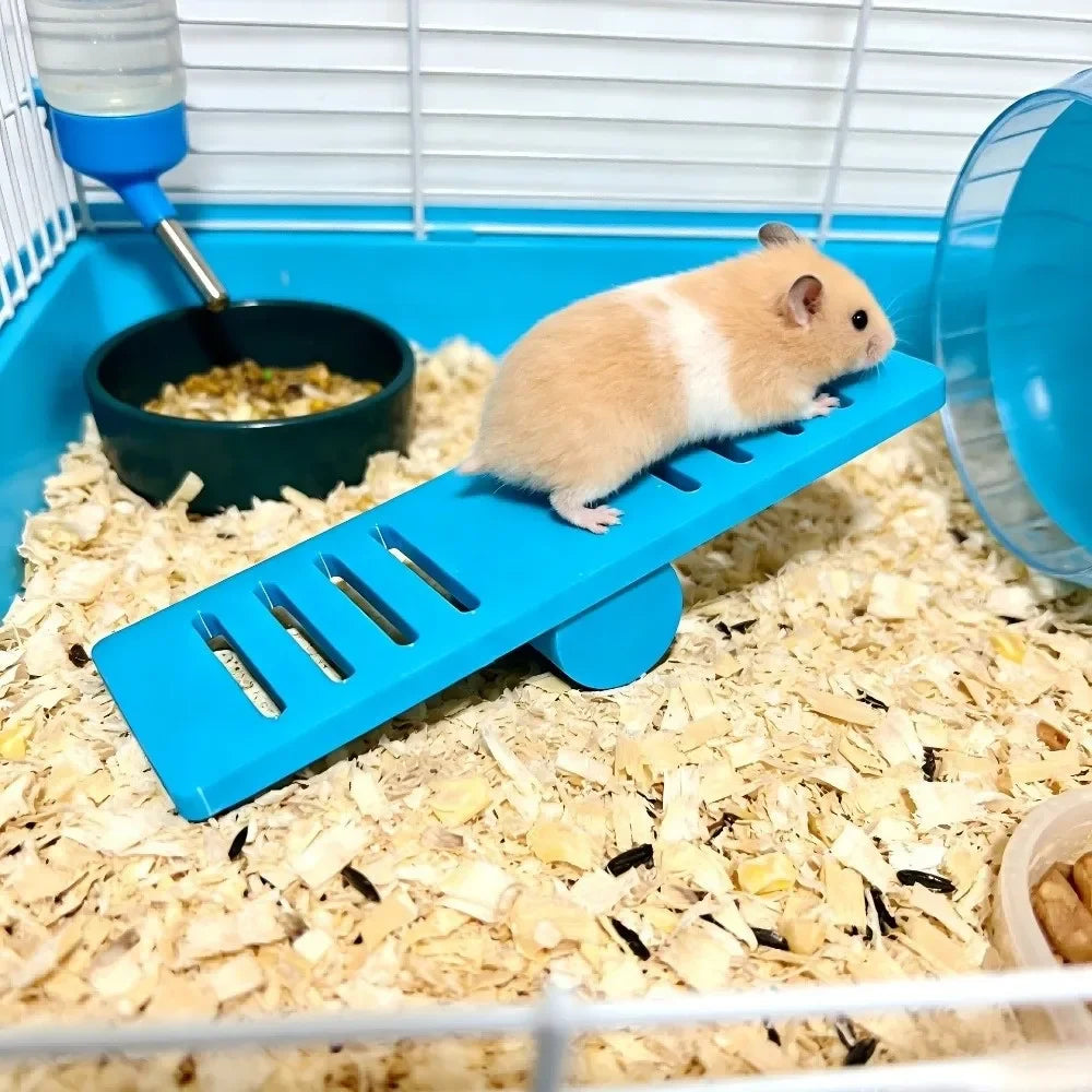 Colorful Hamster Seesaw Toy | Rodent Cage Puzzle & Exercise