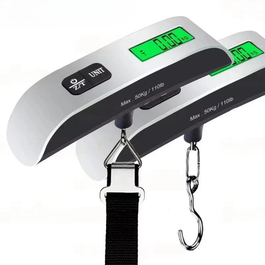 50kg Portable Hanging Scale Electronic Hand Luggage Scale Digital Display Suitcase 110lb Travel Baggage Bag Weighing Tools Peaceful Pleasures Health and Wellness
