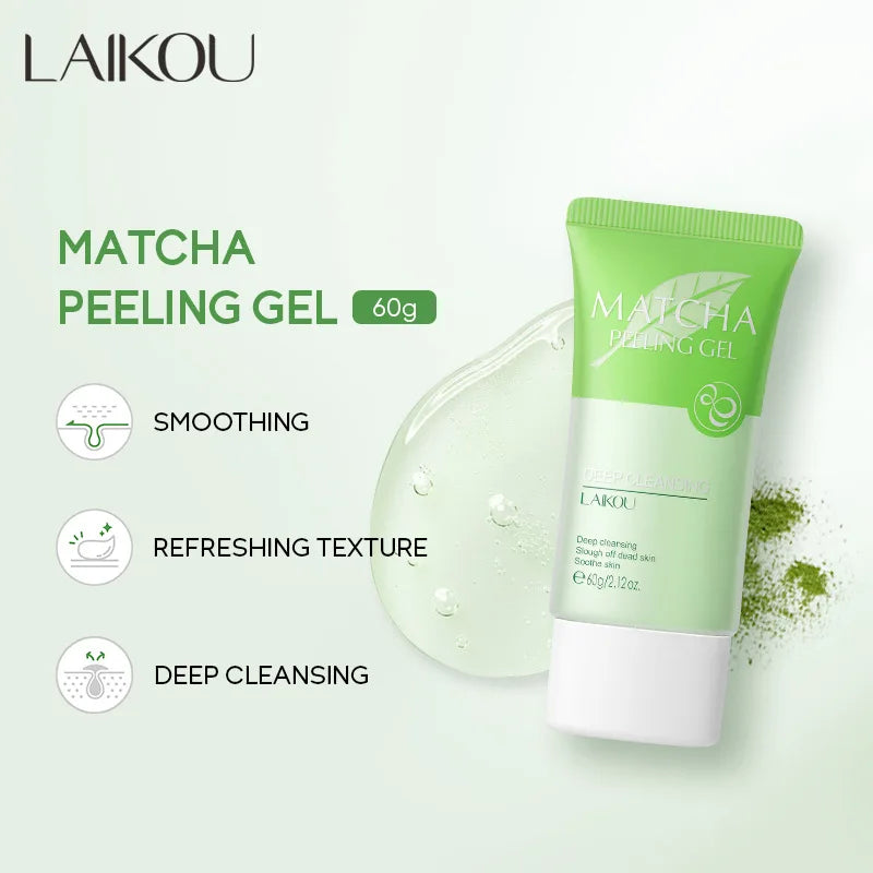 LAIKOU Matcha Exfoliating Gel 60g Body Scrub Skincare Products Peaceful Pleasures Health and Wellness