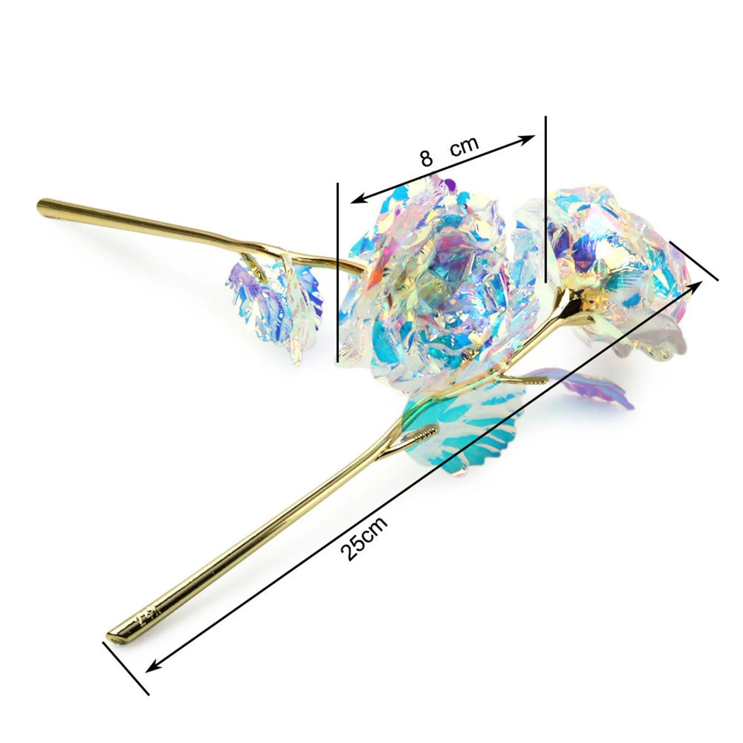 5pcs Colorful Luminous Rose Artificial Led Light Flower Gold Foil Rose Rainbow Simulation Bouquet Without Gift Colgifts For Girl Peaceful Pleasures Health and Wellness