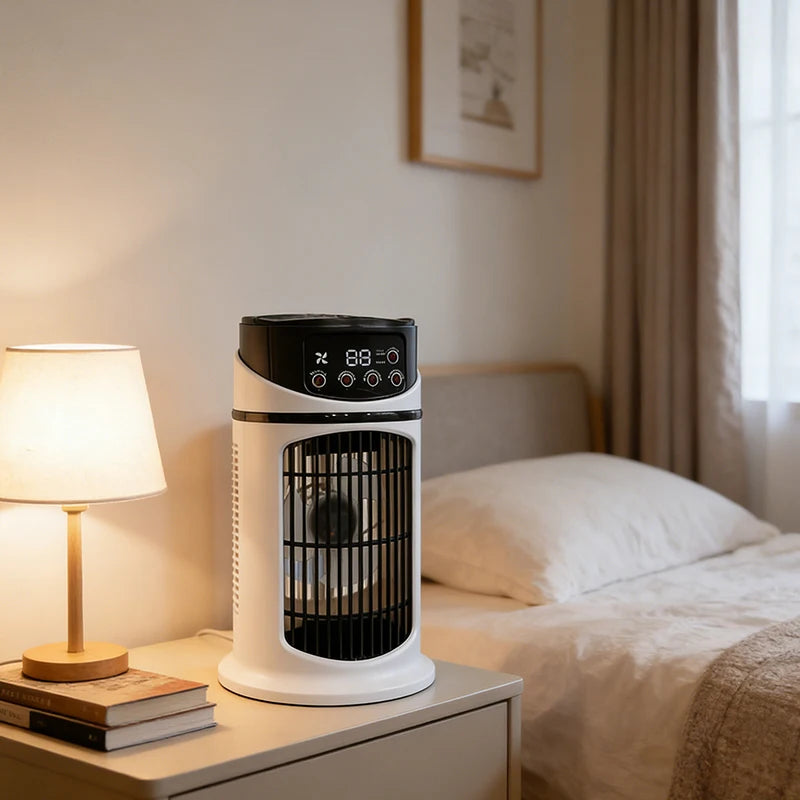 USB charging desktop fan with humidifier, spray timer, portable, silent, cooling fan for home use, air cooling fan Peaceful Pleasures Health and Wellness