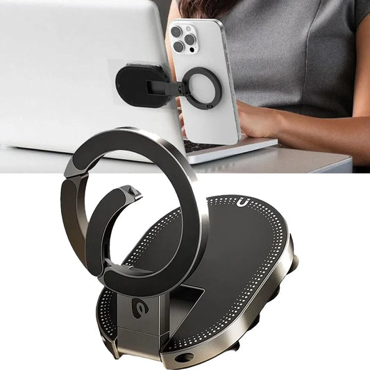 Suction Magnetic Phone Mount 360 Degree Rotating Car Phone Holder Strong Magnet Dashboard Stand Foldable for Car Home Peaceful Pleasures Health and Wellness