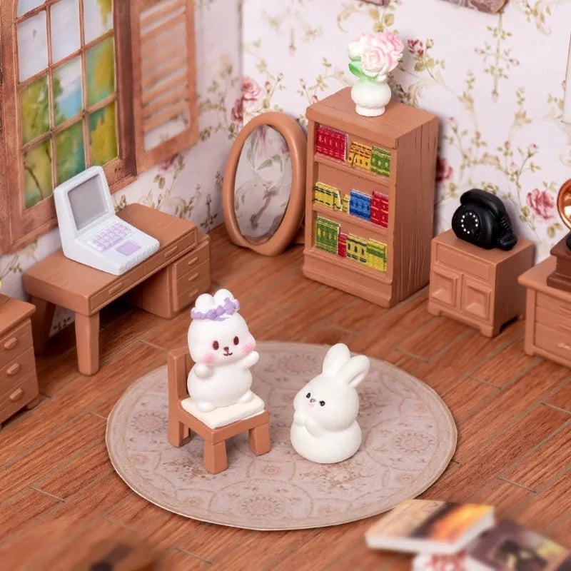 1PCS Dollhouse Miniature Furniture Mini Furnishing Bed Sofa Chair Scene Model Micro Landscape Fairy Garden Ornament Kids Gifts Peaceful Pleasures Health and Wellness