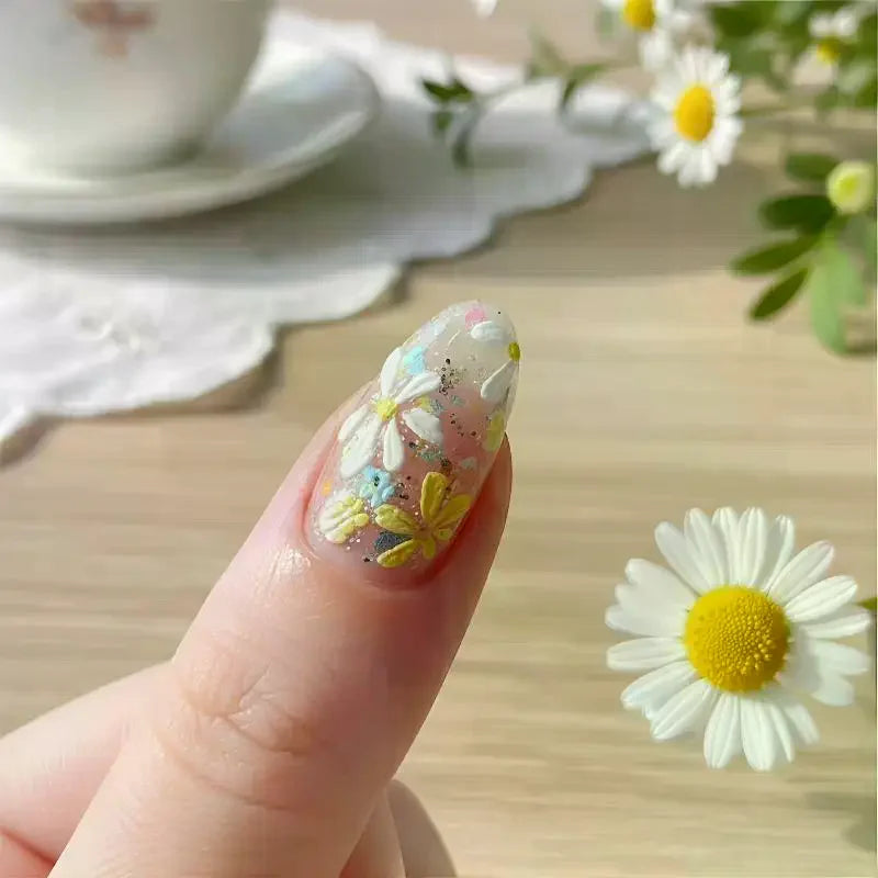 1 Sheet Spring And Summer Floral Nail Art Embossed Nail Art Stickers Nail Art Decal Easy To Apply Nail Decoration DIY Gift Peaceful Pleasures Health and Wellness