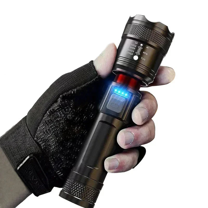 Outdoor Home Patrol Ultra Bright Remote Rechargeable Flashlight Focus Zoom Aurora Gun Illumination Is Very Good Peaceful Pleasures Health and Wellness Default Title