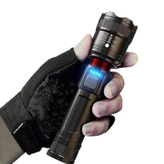 Outdoor Home Patrol Ultra Bright Remote Rechargeable Flashlight Focus Zoom Aurora Gun Illumination Is Very Good Peaceful Pleasures Health and Wellness Default Title