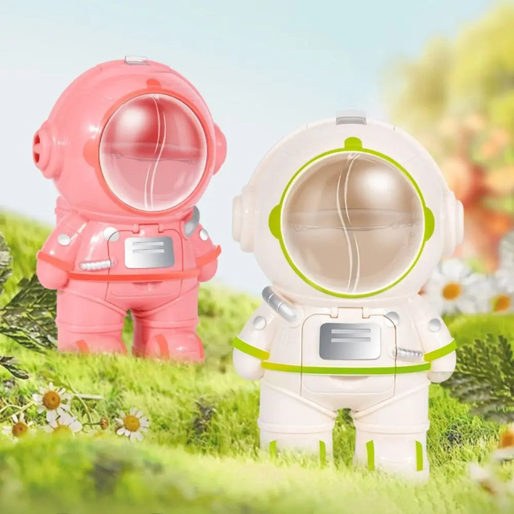 Astronaut Kids Water Bottle 250ml with Strap – Pink & White