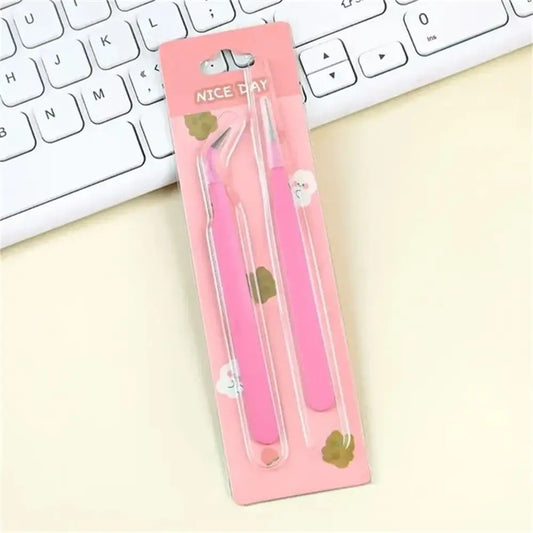 Creative Macaroon Color Tweezers DIY Decroative Sticker Tool Sticker Tweezers Multi-Tool Practical Journal Diary Peaceful Pleasures Health and Wellness Pink