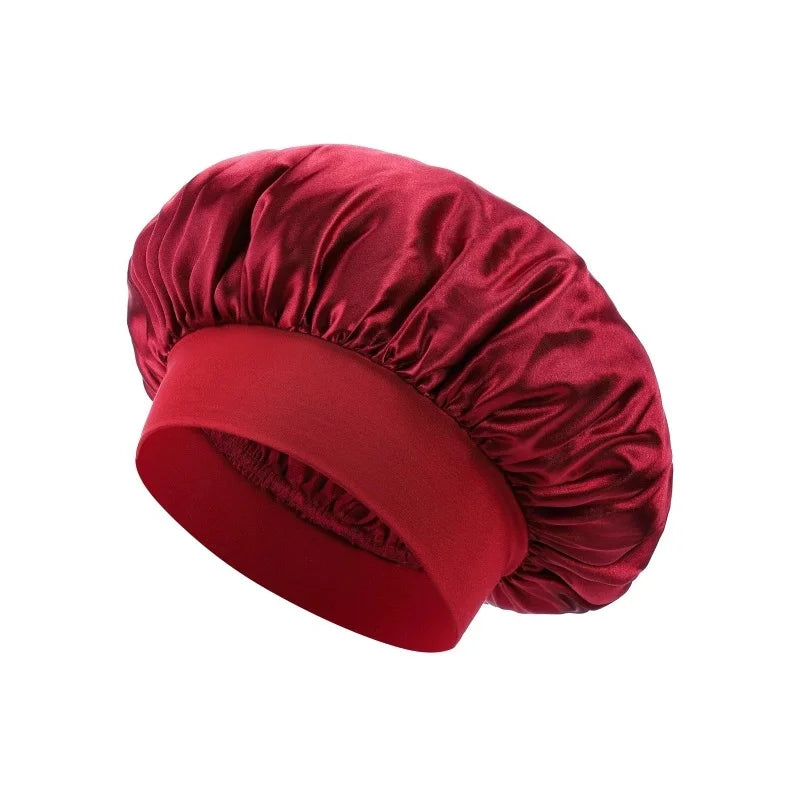 Double Layer Satin Sleep Bonnet for Curly Natural Hair Women