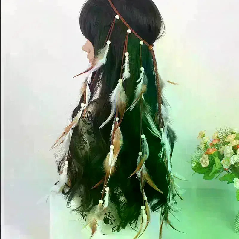 Elegant Feather Headband for Women & Girls | Party & Cosplay
