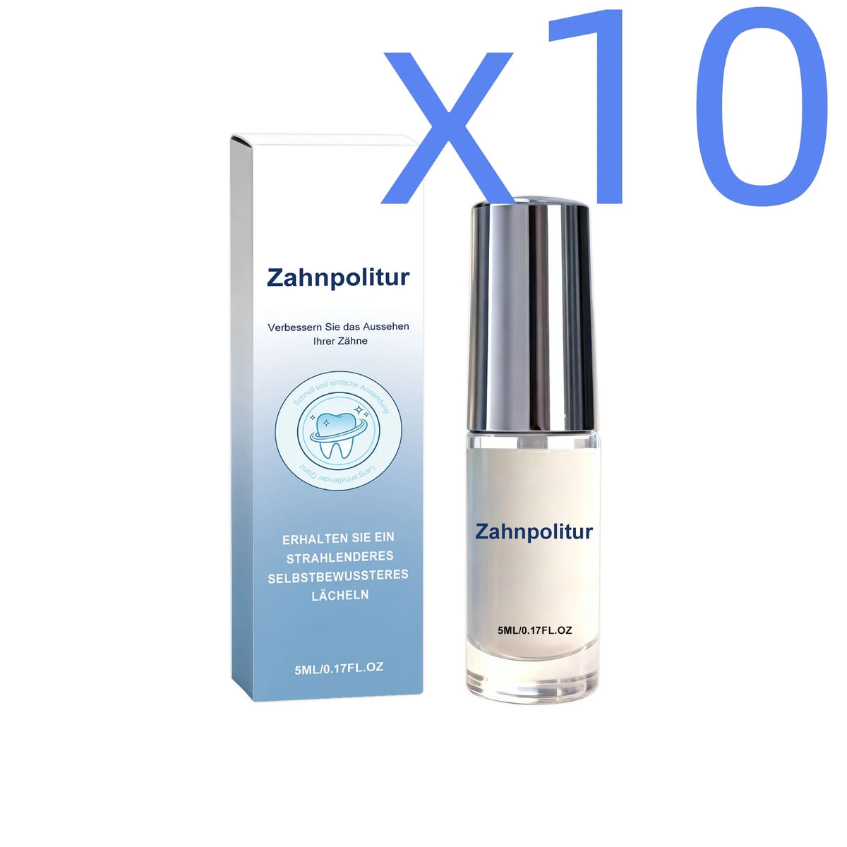 Xylitol Tooth Polish Instant Brighten Remove Stains Freshen Breath Lasting Shine Protect Enamel Wellness Easy Apply Teeth Paint Peaceful Pleasures Health and Wellness 5ml Boxed X 10PCS