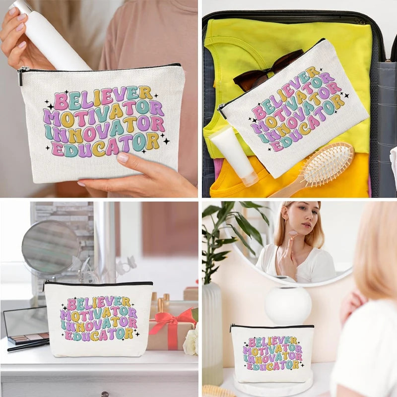 Funny Canvas Makeup Bag | Teacher, Graduation & Retirement Gift