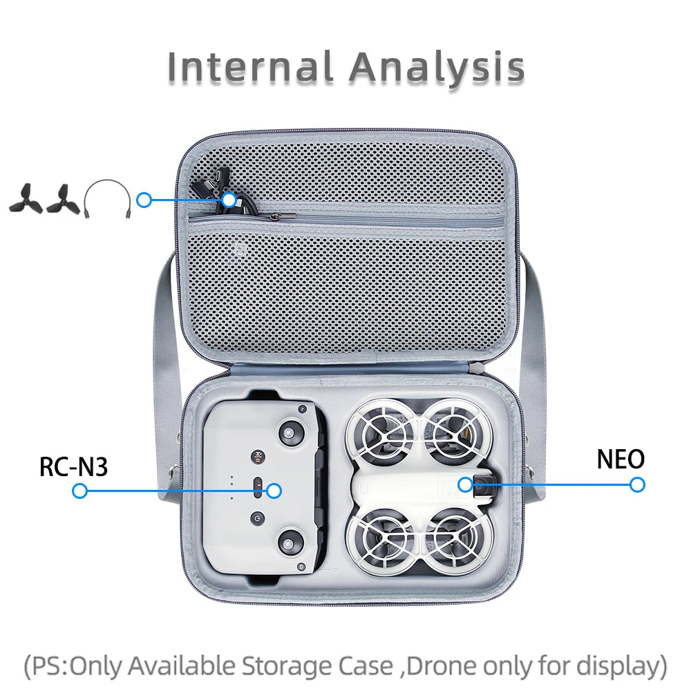 Storage Bag For DJI Neo Motion Fly More Combo Travel Box For DJI NEO RC N3 And Charging Hub Carrying Case Drone Accessories Peaceful Pleasures Health and Wellness