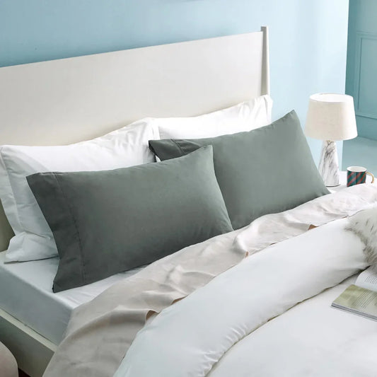 2pcs/set 51*66cm/51*101cm Rectangle Polyester Fabric Pillow Cases For Home/Hotel Pillowcases Solid Color Pillow Covers Peaceful Pleasures Health and Wellness