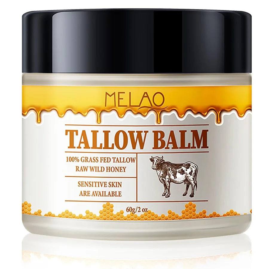 60g Beef Tallow Paste For Skin Care Beef Neck Balm Grass Fed Tallow Wild Honey Skin Moisturizer Face And Body Peaceful Pleasures Health and Wellness