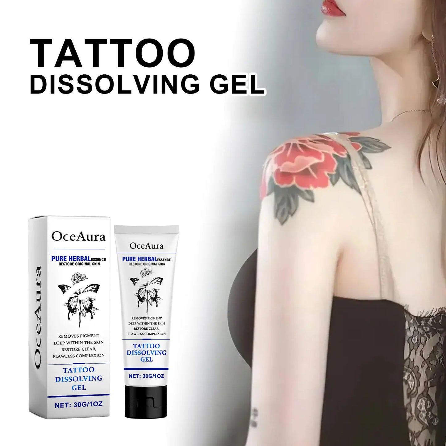 OceAura Tattoo Fading Gel – At-Home Ink Dissolving Cream