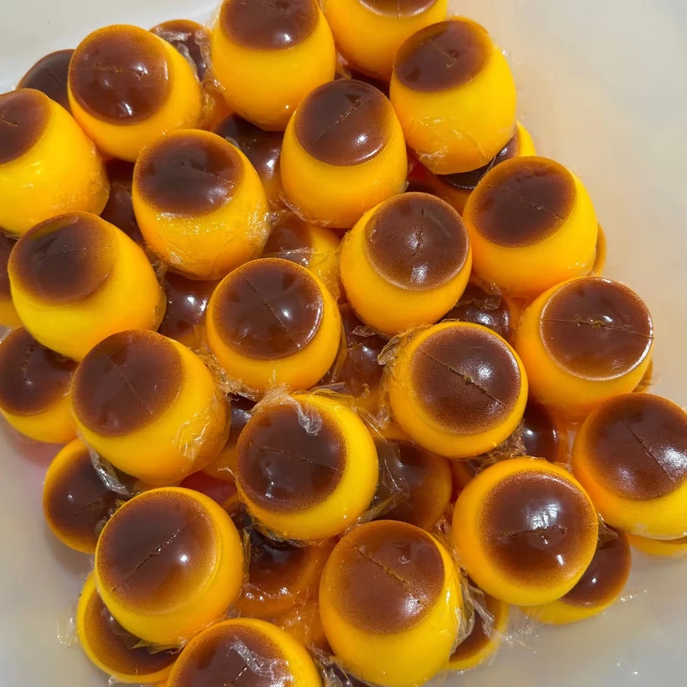 Crispy Sound Caramel Pudding Squeezing Toy Homemade DIY Handmade ADHD Toy Squeeze Ball Non-rebound Stress Relieving Toy for Gift Peaceful Pleasures Health and Wellness