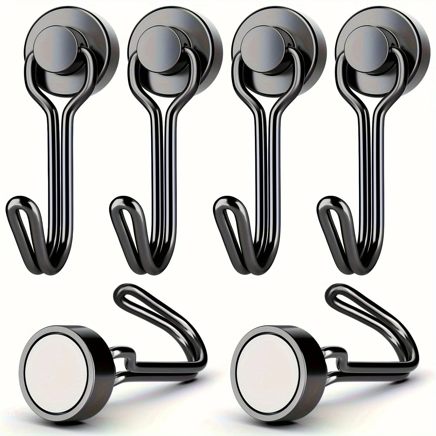 Heavy Duty Magnetic Hooks – Strong Neodymium Hangers 3–20 Pack