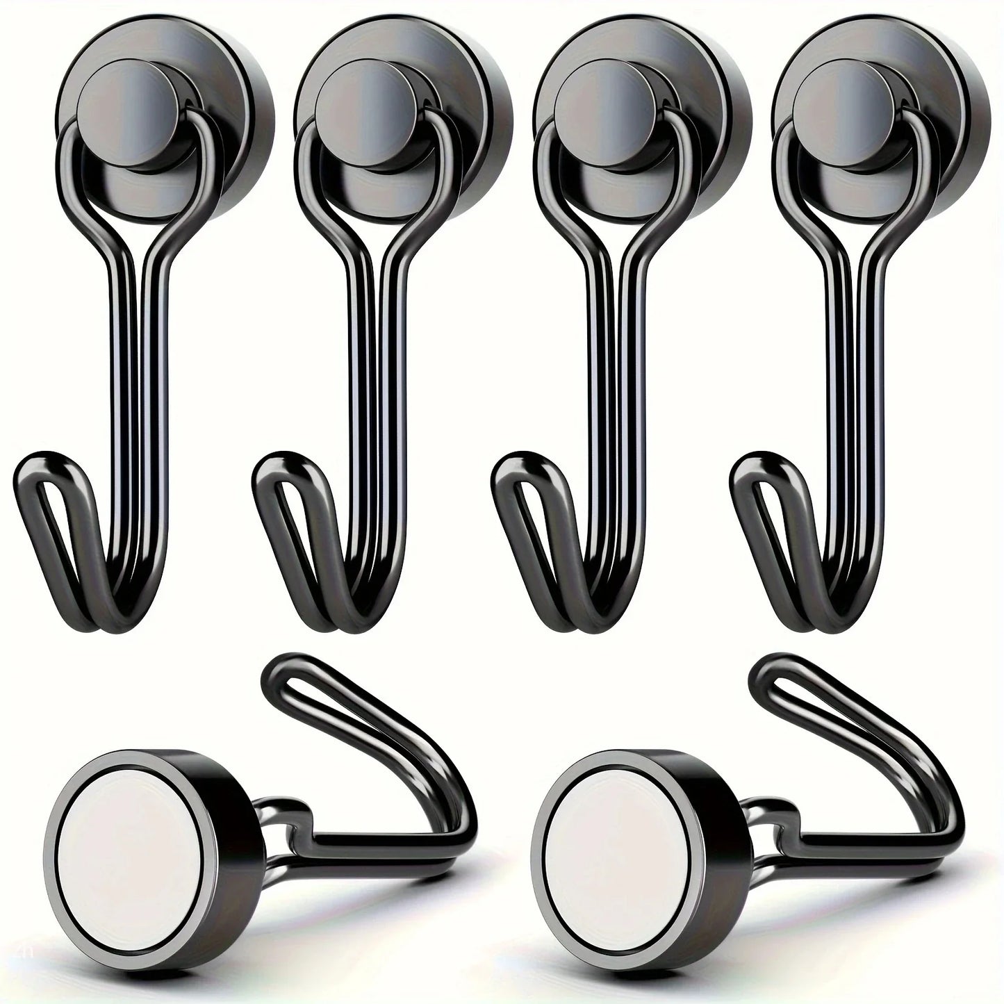 Heavy Duty Magnetic Hooks – Strong Neodymium Hangers 3–20 Pack
