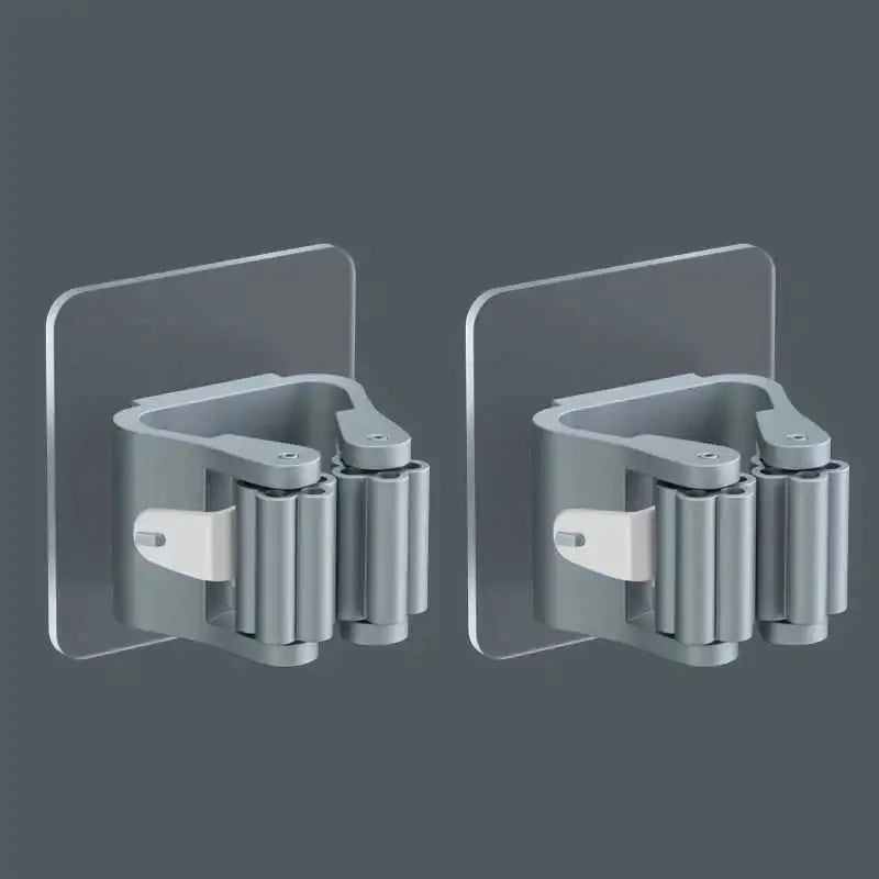 Wall-Mounted Mop & Broom Holder Hooks | 2/4 PCS Storage Rack