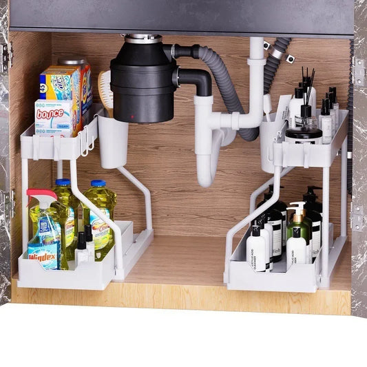 2-Tier Pull-Out Storage Organizer for Kitchen & Bathroom Pull-Out Storage Organizer Oasis Select