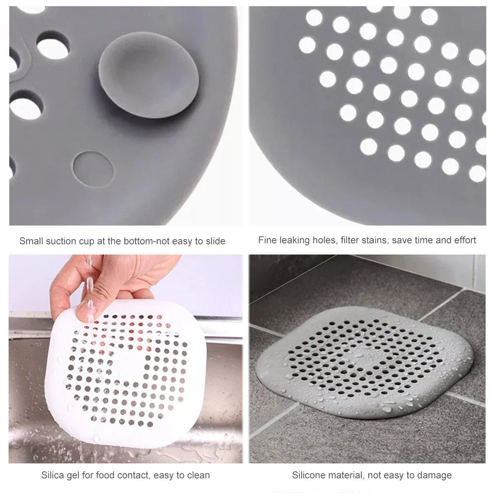 Silicone Hair Catcher Drain Strainer – Sink, Shower & Bathtub