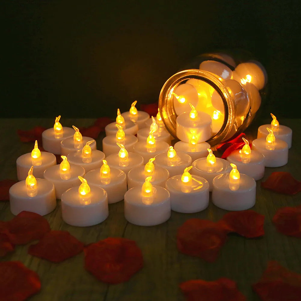 LED Tea Light With/Without Remote Flameless Flickering Candles Electronics Battery Operated Votive Light Home Table Party Decor Peaceful Pleasures Health and Wellness