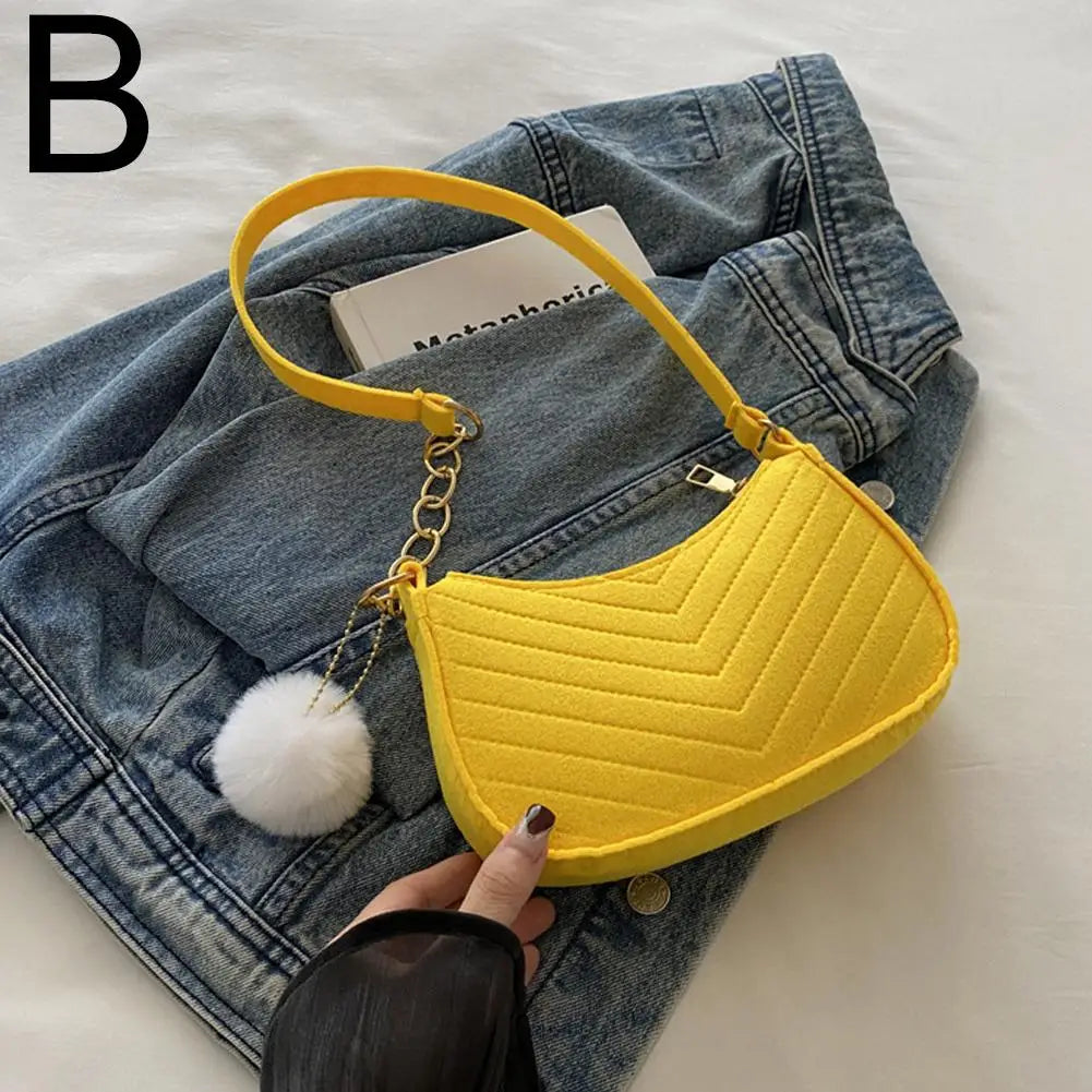 Mini Felt Saddle Bag – Women's Shoulder & Underarm Handbag