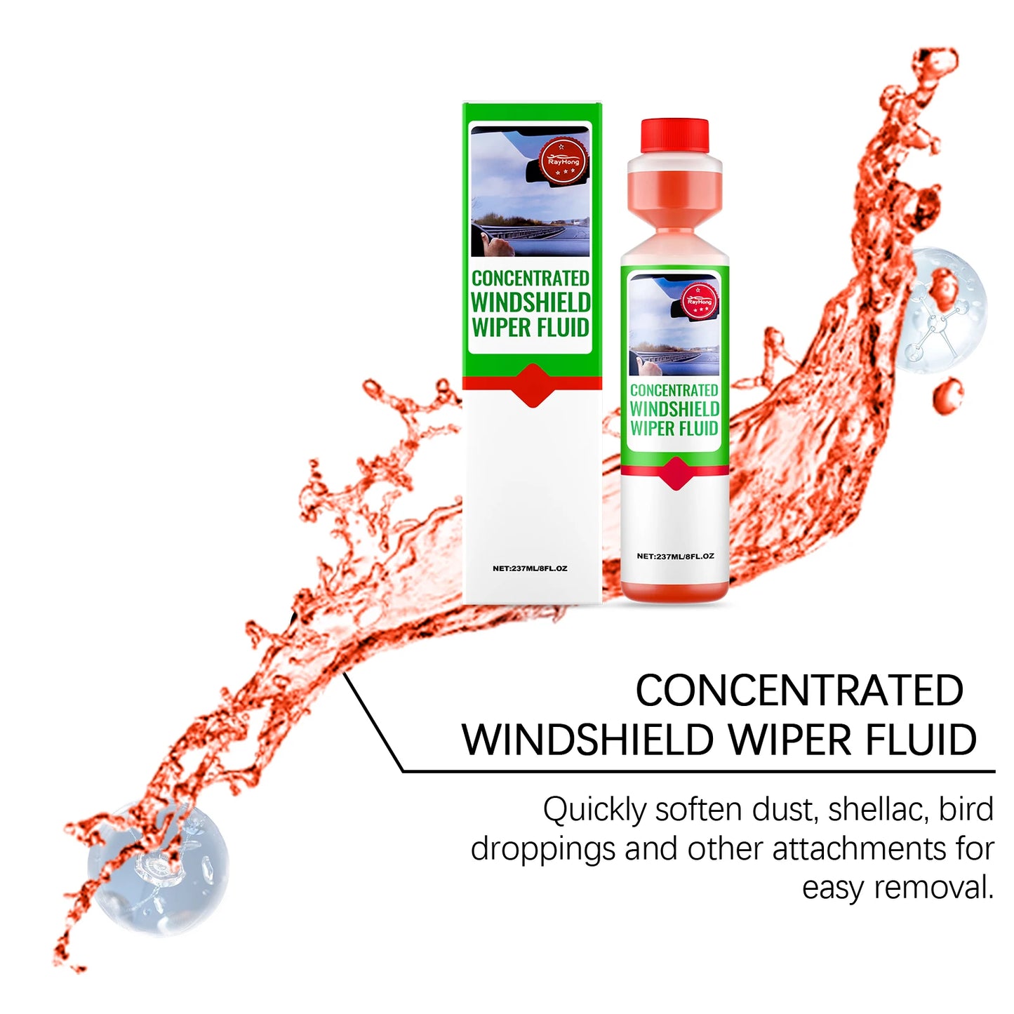Rayhong Windshield Wiper Fluid Concentrate | Oil Film Remover