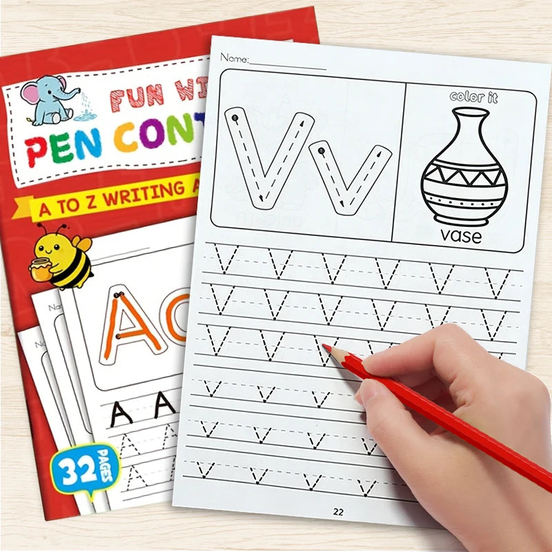 Book Learning Write Letters A-z Practice Writing Drawing Activities