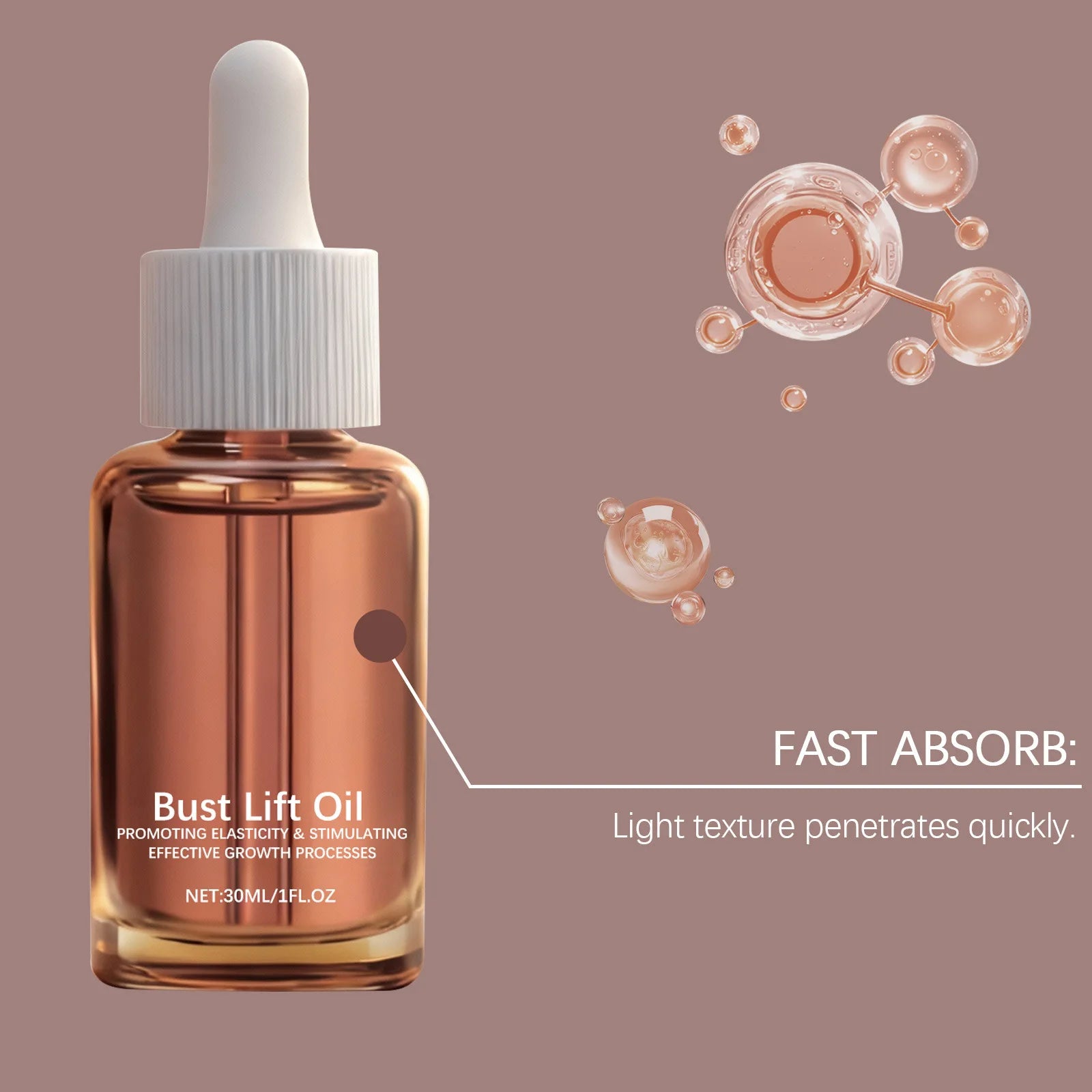 Ginger Extract Breast Plump Essential Oil Assist Massage Firm Chest Skin Enhance Chest Elastic Mild Safe Breast Enlargement Oil Peaceful Pleasures Health and Wellness
