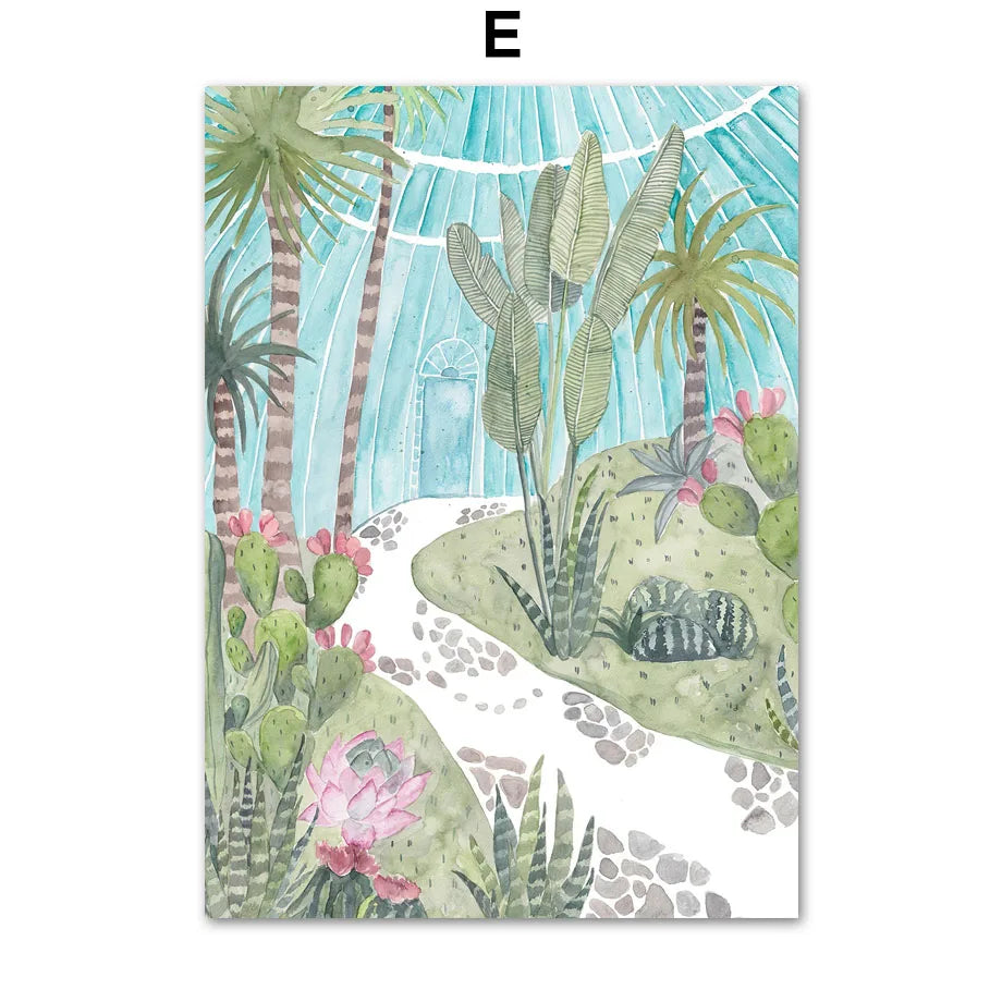 Watercolor Travel Wall Art Mural Boho Cityscape Beach Landscape Prints Girl Plant Modern Aesthetic Canvas Posters Home Decor Peaceful Pleasures Health and Wellness E 20x30cm Unframed